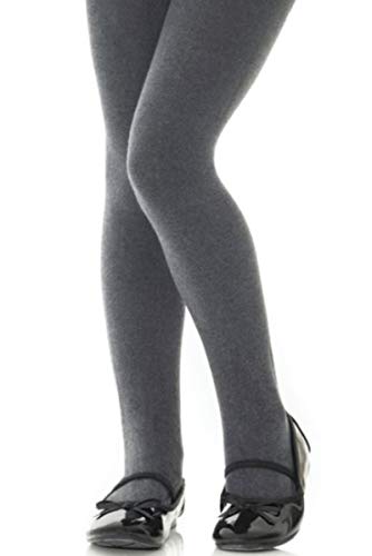 Mondor 5396 Graphite Mix Heather Classic Cotton/Nylon Tights (Dark Grey, 10-12)