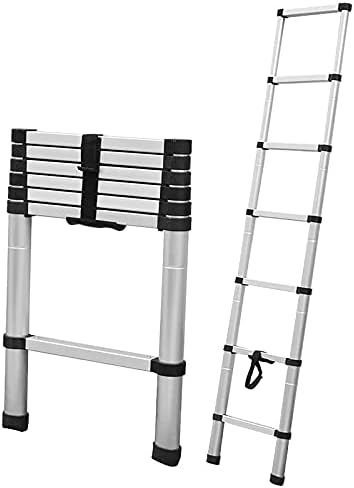 Telescoping Ladder for 8m/ 7m/ 6.2m/ 5m/ 4m/ 3.8m/ 2.6m Rooftop Tent, Aluminum Extension Telescopic Ladders for Loft RV Attic Home, Load 150kg (Size : 2.6m/8.5ft)