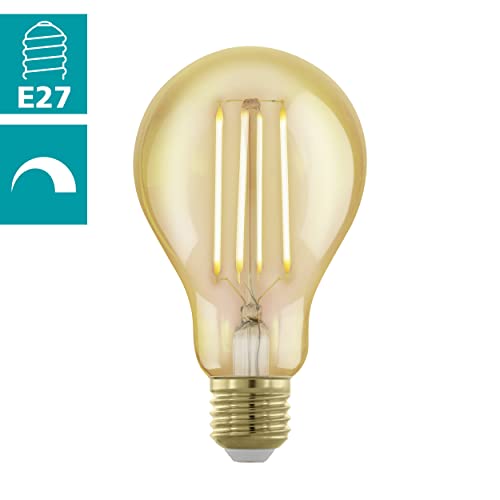 Eglo Dimmable E27 LED filament light bulb, golden vintage Edison lamp for retro lighting 4 watt (equivalent to 28 watt) - Image 2