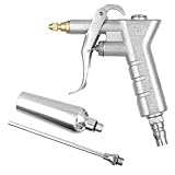 エアダスター エアブローガン エアーガン 130mmロングノズル付き 組み合わせ 空気圧ツール エアーガン 流量調整可能 増風ノズル3種セット エア漏れ防止機能付き