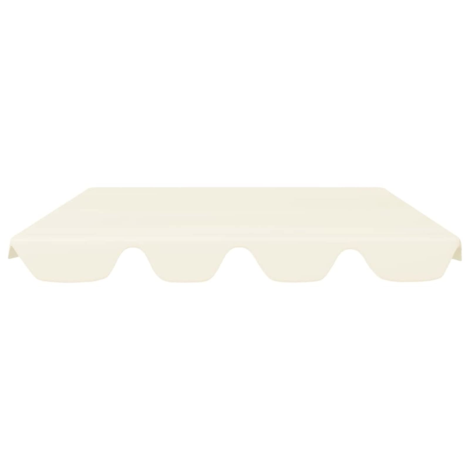 Chusui Toit de Rechange de Balançoire Toit de Remplacement pour Balancelle Terrasse Extérieur Imperméable Toit de Rechange de balançoire Crème 150/130x70/105 cm