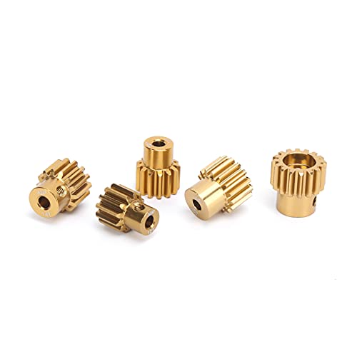 Dilwe 5pcs 32P RC Ritzel Set, 12T/ 13T/ 14T/ 15T/ 16T, Mini RC Motor Zahnrad, 3.175mm Welle Ritzel Kit für 1/10 RC Auto