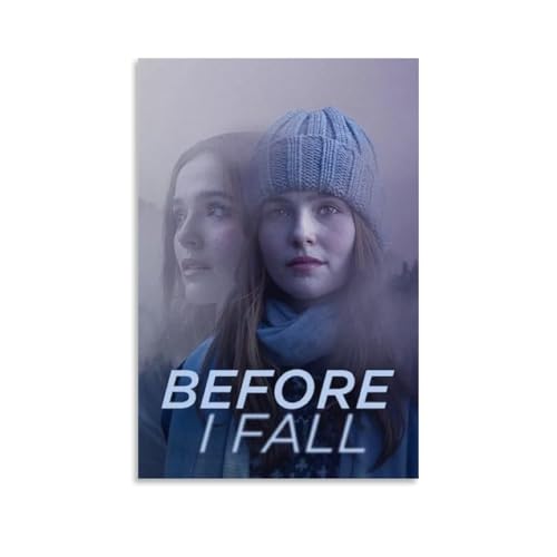 Póster retro de película Before I Film Fall Teen Drama Retro Wall Art Canvas Estética Cover Poster Vintage Music and Movies Pintura decorativa para sala de estar, dormitorio, 30 x 45 cm, estilo sin