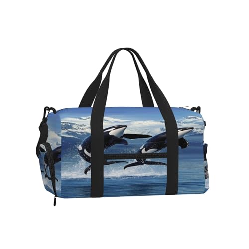 Sac de sport jaune 45x23x25cm résistant à l'eau avec grand compartiment à chaussures
