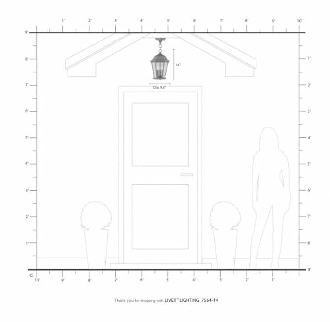 Livex Lighting 7564-14 Hamilton 3 Light Outdoor Chain Hang, Black,Black Lighting, 0.1 x 0.1 x 14