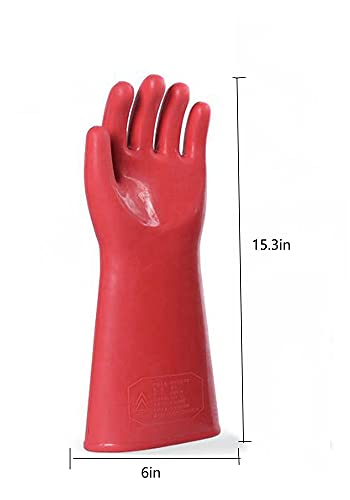 Isolierende Gummihandschuhe, 12 KV, elektrischer Arbeitsschutz/ArbeitshandschuheUnisex – Bild 7