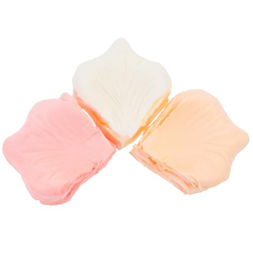 GOOHOCHY Pétalos de Rosa Artificiales de Seda 300 Piezas, Colores Crema, Champán y Rosa Carne, Pétalos Falsos para Boda y Fiesta, Decoración Romántica para Eventos y Celebraciones