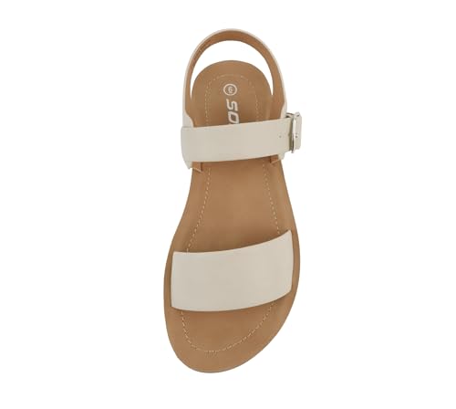 Image of Soda PLENTY ~ Women's Strappy Ankle Wrap Buckle Fashion Flat Sandals