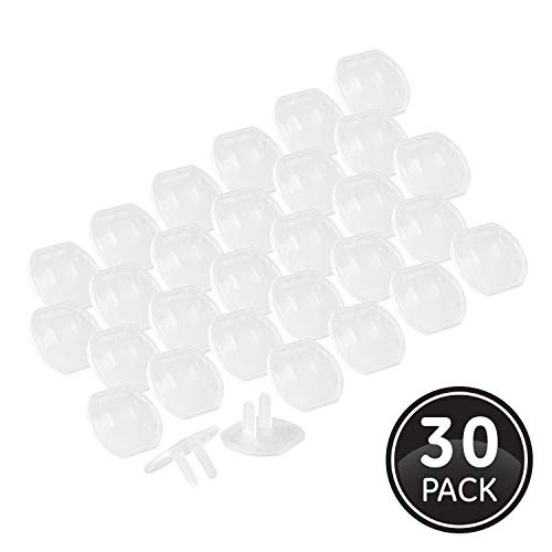 GE, Clear Child Safety, 30 Pack, Covers,Keep Children Safe, For Unused Electrical Outlets