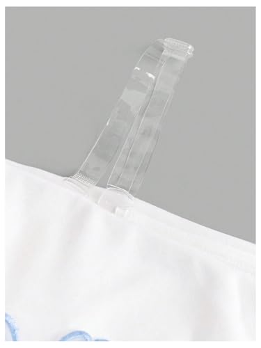 Verdusa Girl's Y2K Off The Shoulder Crop Tops Summer Going Out Butterfly Shirts3