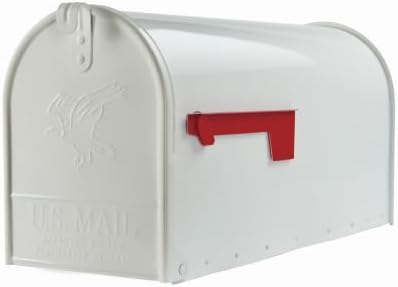 Gibraltar Mailboxes E1600WAM Elite Post-Mount Mailbox, Large, White Steel - Quantity 1