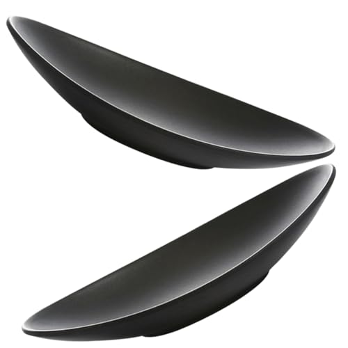 Set de 2 Platos de Sushi de Melamina Negra miniatura 1