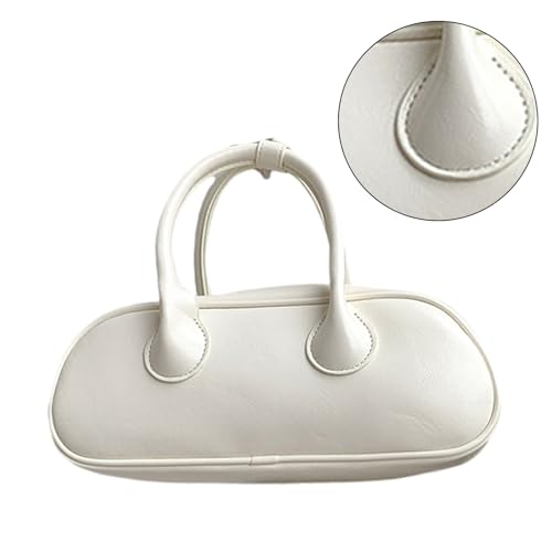Sac à main en cuir synthétique blanc résistant et léger