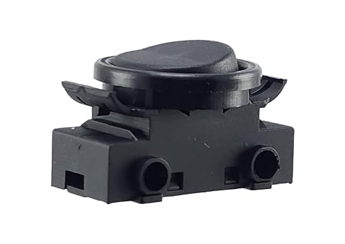 Interruptor basculante empotrable para lámpara de 2 A, 250 V, incluye anillo y balancín, se adapta como interruptor de repuesto para lámparas de cocina, lámparas de pared, caravanas, etc., color negro