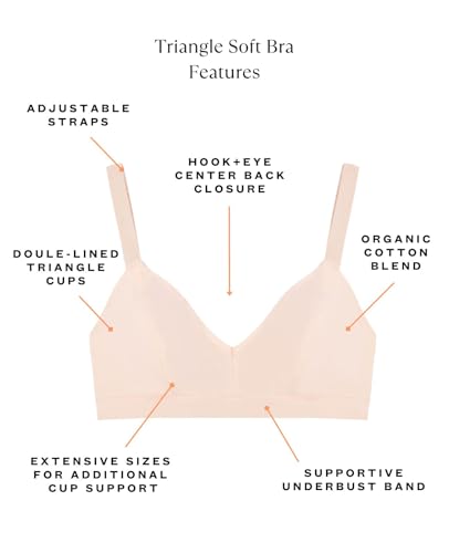 Image of Subset Triangle Soft Bra - Organic Cotton, Wireless, Breathable, Supportive, Regular & Extra Cup Room, Elevated Essentials