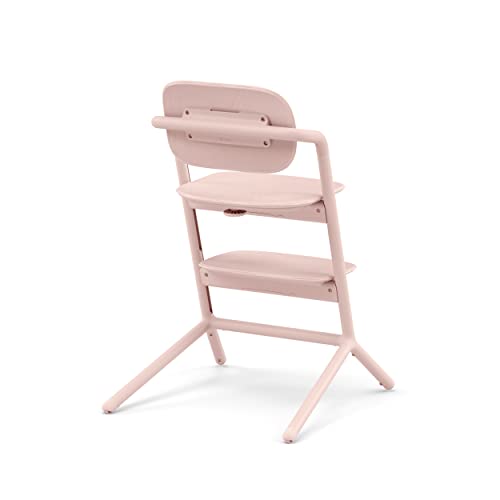 Image of Cybex LEMO Toddler High Chair with Modern Design, Easy One Hand Depth and Height Adjustment, Anti-Top Wheels, and Easy Assembly, Convertible to Adult Chair - Pearl Pink