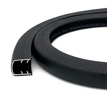 U-Shape Edge Banding - Fits 1/2" Edge, Rubber Trim for Sharp/Rough Surfaces, Veneer, Sheet Metal, Tables, Cars, Trucks, Boats & More - 20FT