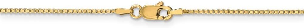 The Black Bow 1mm 14k Yellow Gold Classic Box Chain Necklace