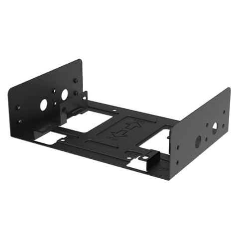 anidees 2.5" SSD or 3.5" HDD Drive Bracket for 5.25" Drive Bay, Compatible with AI Raider XL/ AI Crystal XL PRO Series, 2 Pack, Black, AI-HDD-CAGE Cover
