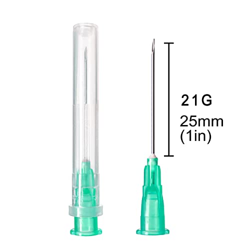 Image of 100pcs 21Gauge 1inch Luer Lock Refilling Inks, Individually Wrapped