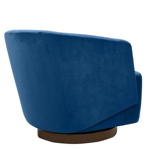Sillón giratorio terciopelo azul marino miniatura 4