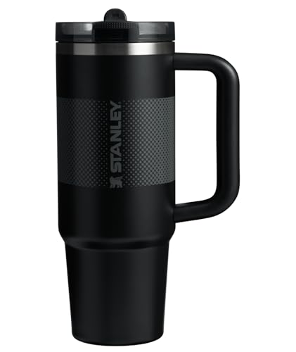 Image of Stanley Quencher ProTour Flip Straw Tumbler with Leakproof Lid 30 oz | Built-In Straw and Handle | Cup Holder Compatible for Travel | Insulated Stainless Steel Cup | BPA-Free | Black Fade