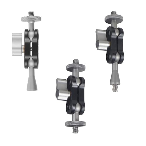Image of Articulating Arm for Video and Auditory Equipment Features Double Ball Heads and 1 /4Inch Screws for More Flexibility LED Light Suppor
