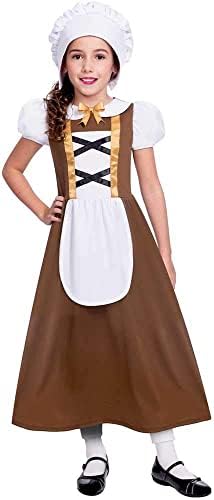 amscan Childs Girls Tudor Maid World Book Day Week Fancy Dress Costume