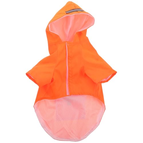 Garneck Hooded Pet Dog Raincoat Double Layers Waterproof Reflective Large Size Fashion Style