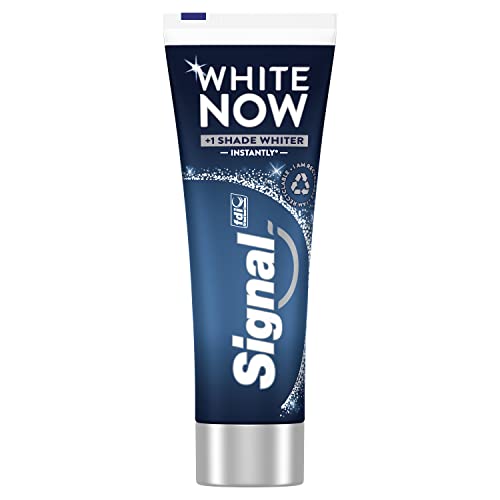 Signal Dentifrice Blancheur White Now, Sourire Plus Eclatant, Efficacité Cliniquement Prouvé, Correcteur de Couleur, 75ml