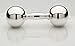 Cunill .925 Sterling Plain Dumbbell Rattle (3.5