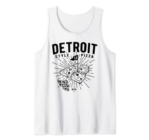 Detroit Style Pizza Hecho en una sartén cuadrada Camiseta sin Mangas