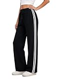 SAFORT Damen 71cm/76cm/81cm/86cm Jogginghose aus Baumwolle Sporthose weit Damen Freizeithose Sweathose Baggy mit Taschen für Alltag Causal, Schwarz, 86cm, L