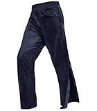 RainRider Rain Pants for Men Waterproof Full Zipper Legs Over Pants Women Rain Trousers for Work Fishing Golf(Navy, XXL)