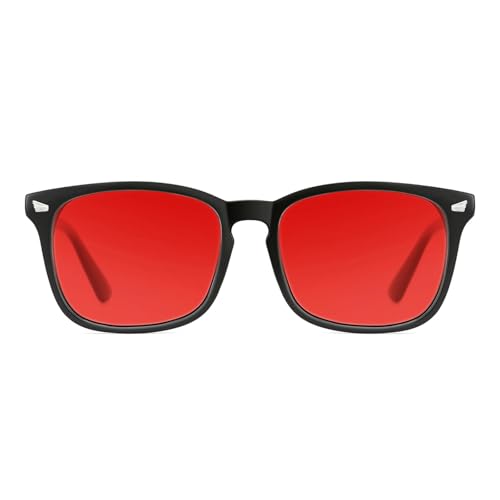 TIJN Sleep Glasses with Blue Green Light Blocking, Red Light Lens for Computer Gaming, Screen...