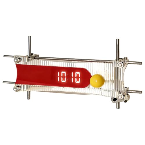 Reloj de escritorio LED, reloj despertador mecánico de escritorio con pantalla HD y luz suave, función de memoria de apagado para dormitorio, oficina o sala de estar