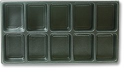 Plastic Tray Standard Size 2x5 Black