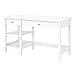 Bush Furniture Broadview Computer Desk with Shelves in Pure White