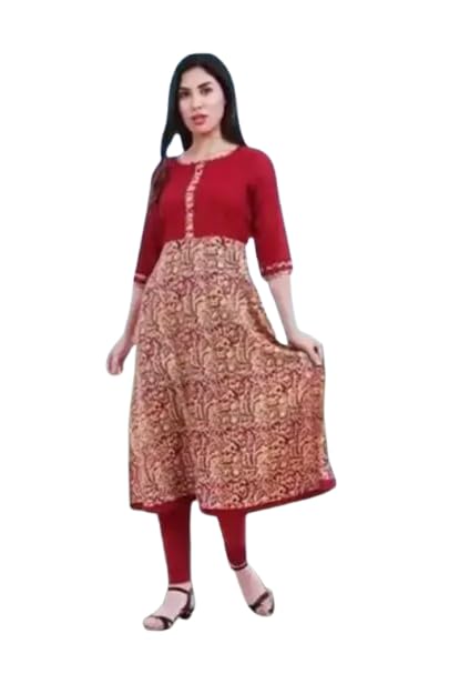 Women and Girls Floral Printed Kurtis for Girls and Women Anarkali Kurtis, Ideal for Festival, Casual, Function Printed Kurti Women and Girls Floral Printed Kurtis for Girls and Women Anarkali Kurtis, Ideal for Festival, Casual, Function Printed Kurti