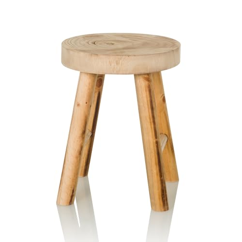 Tabouret en bois massif rustique et solide pour fleur - 7
