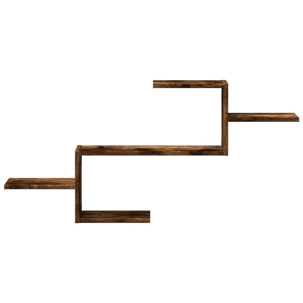 Mensola da parete in legno di rovere affumicato, 104 x 15 x 49 cm, mensola sospesa e mensola sospesa per soggiorno, camera da letto, cucina e bagno, 20 kg