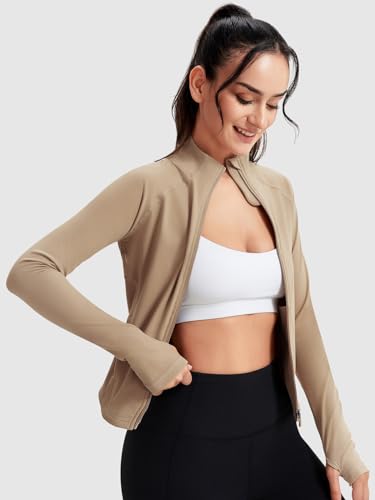 Chaqueta para correr delgada que evita el sudor y las mangas sueltas durante el ejercicio 4