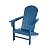 PIZATO HDPE Adirondack Chair Outdoor Fire Pit Lounge Chair Waterproof, Fade-Resistant, Weather-Resistant Composite Lawn Chair with Wood Grain Texture, Suitable for Patio, Garden, Terrace - Navy