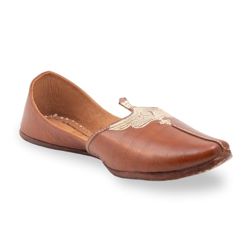 Image of KORAKARI Men's Traditional Leather Punjabi Jutti Comfortable Mojari for Men
