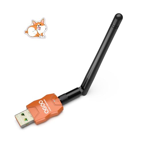 Class 1 Long Range Bluetooth Adapter for PC, QGOO USB Bluetooth Adapter for PC 5.3+EDR, Bluetooth Dongle Bluetooth Receiver Support Windows10/8.1/8/7?orange-222?