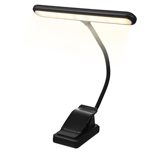 JOINPAYA Battery Indicator Light Music Stand Light Rechargeable Clip on Led Piano Lamp for Reading