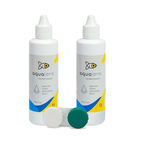 Image of Aqualens Comfort Contact Lens Solution - Multipurpose - Value Pack of 2 (120ml each) + (Lens Case Free)