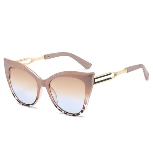 Lunettes de soleil œil de chat pour femmes à monture large noire