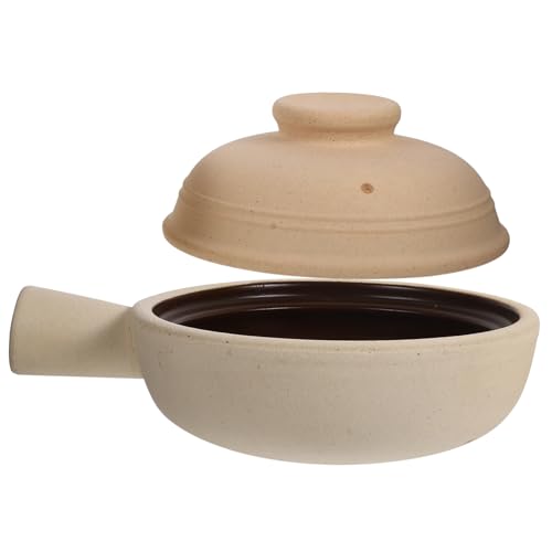 ABOOFAN Pentola Per Stufato Con Manico Singolo E Coperchio Pentola Smaltata Per Zuppa Di Riso E Maiale Utensile Da Cucina Non Facile Da Pulire