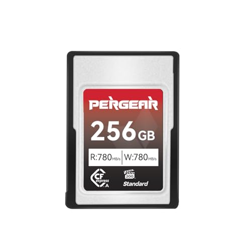 Pergear 256GB CFexpress Type A J[h ő 780MB/b̓ǂݎ葬x 780MB/b̏ݑx 4K 120PA8K 30P ^ɑΉ (StandardV[Y) (256, GB) 5Nԃ[J[ۏ 